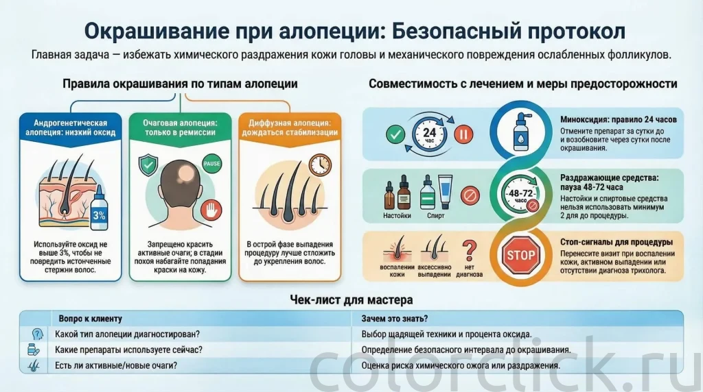 Окрашивание при алопеции: что можно, что нельзя