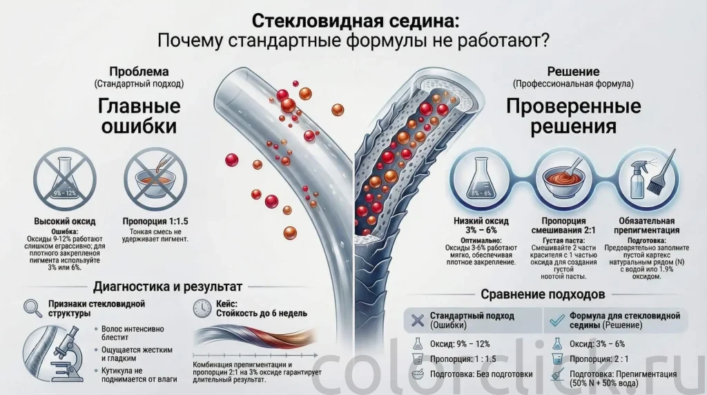 Стекловидная седина почему стандартные формулы не работают