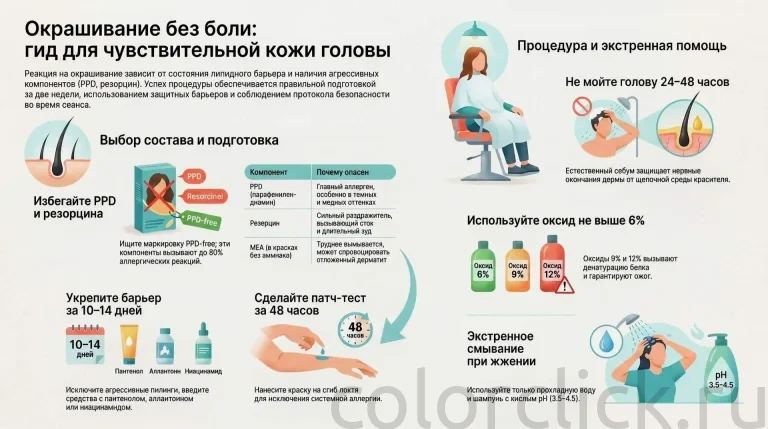 Чувствительная кожа головы: как окрашивать без реакции