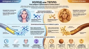 Холодные и теплые оттенки волос: как объяснить клиенту