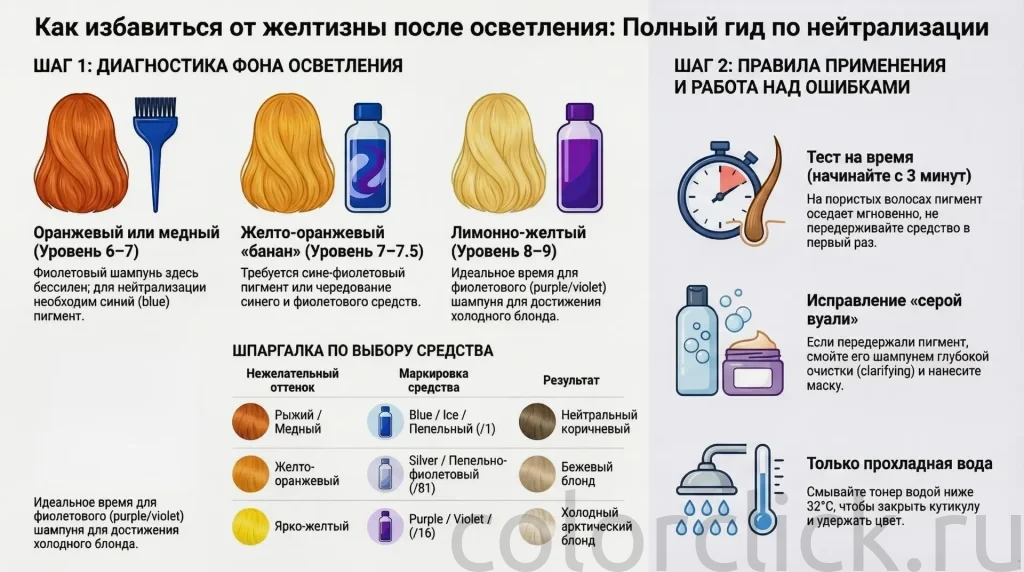 Как убрать желтизну после осветления: полный разбор