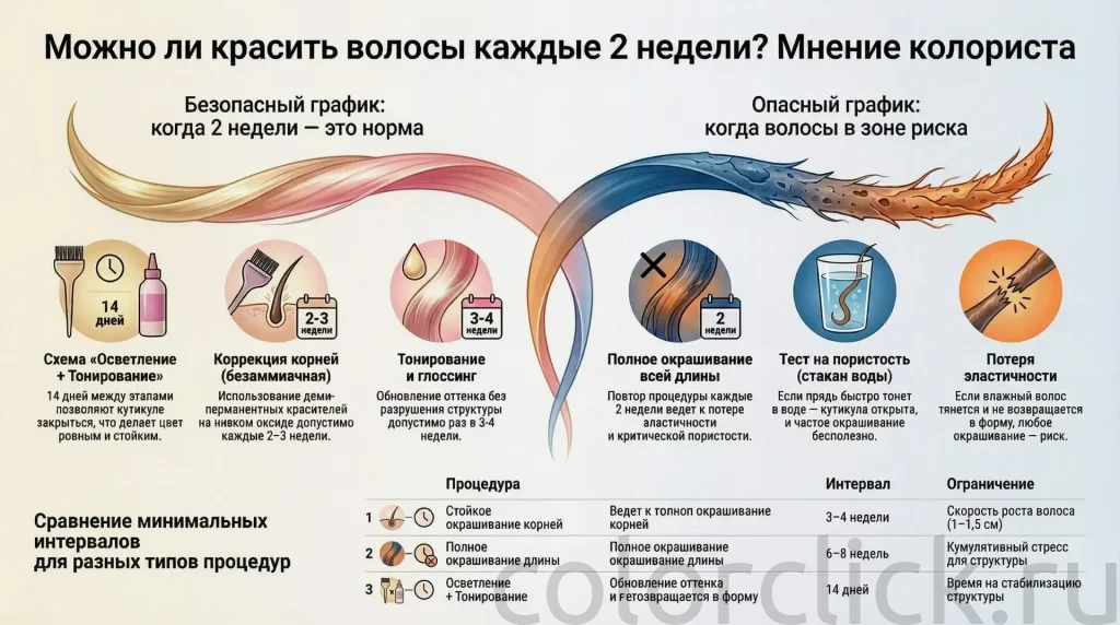 Можно ли красить волосы раз в 2 недели мнение колориста