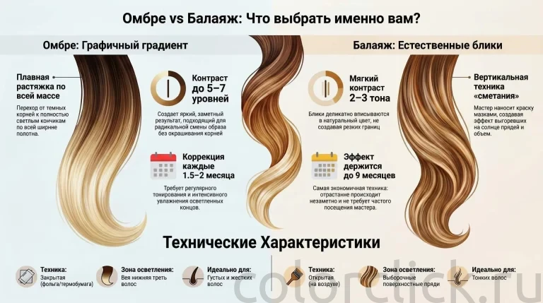 Омбре или Балаяж: объясняем клиенту разницу