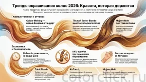Тренды окрашивания волос 2026: что работает