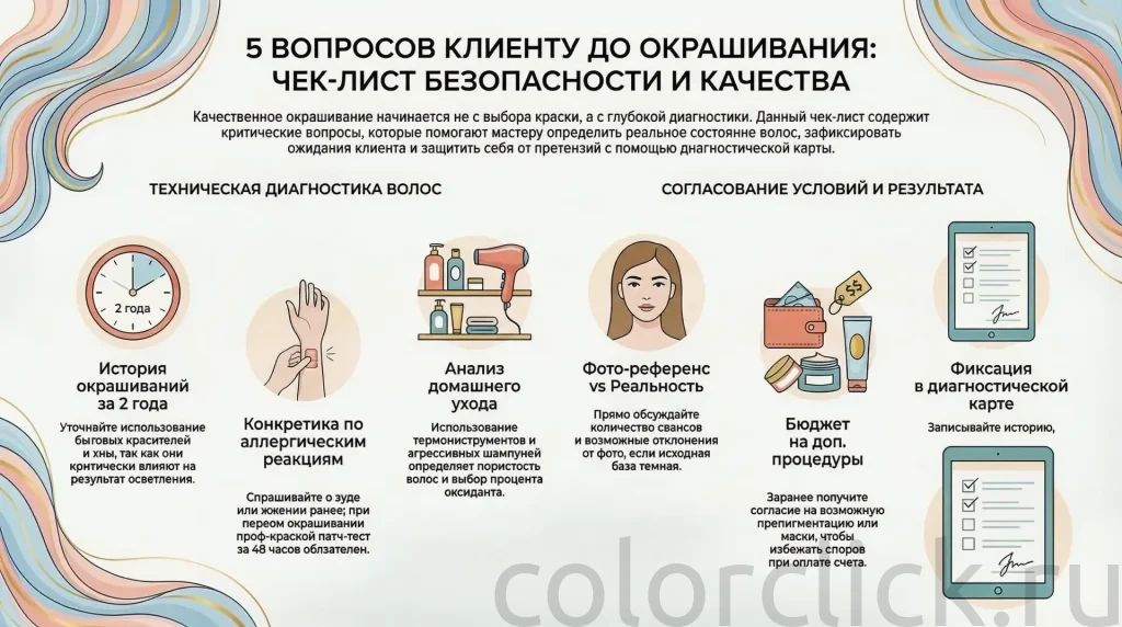 Пять вопросов клиенту до окрашивания — и один, который мастера не задают никогда