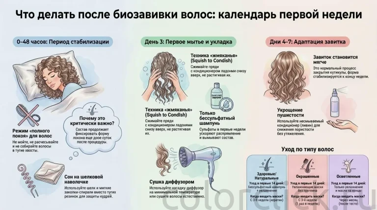 Что делать после биозавивки волос: календарь первой недели