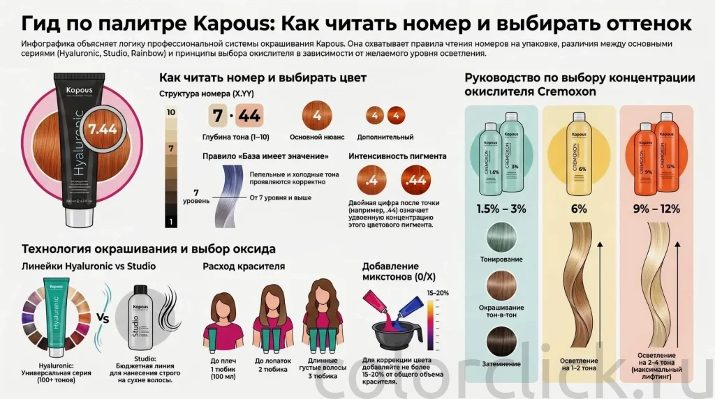 Kapous цвета красок: разбор линеек, нумерации и реального результата на разной базе