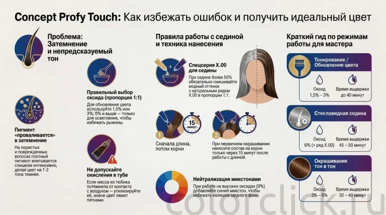 Краска Concept Profy Touch: разбор ошибок и правила работы с палитрой