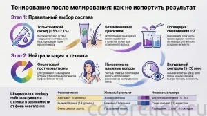 Выбор краски для тонирования волос после мелирования и расчет оксида
