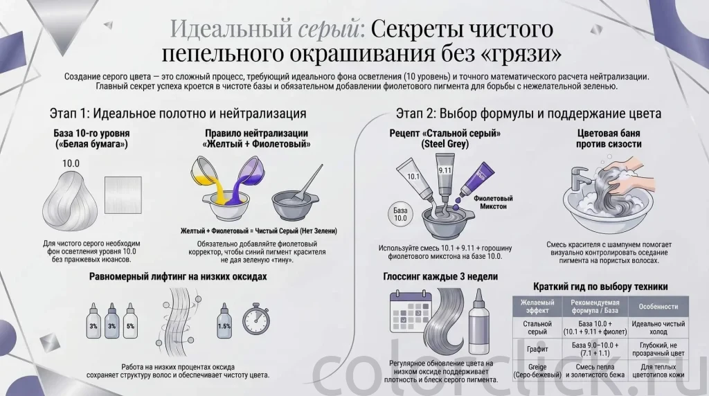 Серое окрашивание волос: как сделать модный пепельный без сизости