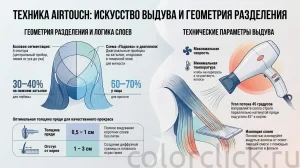 Техника AirTouch: пошаговый разбор параметров выдува и схем разделения