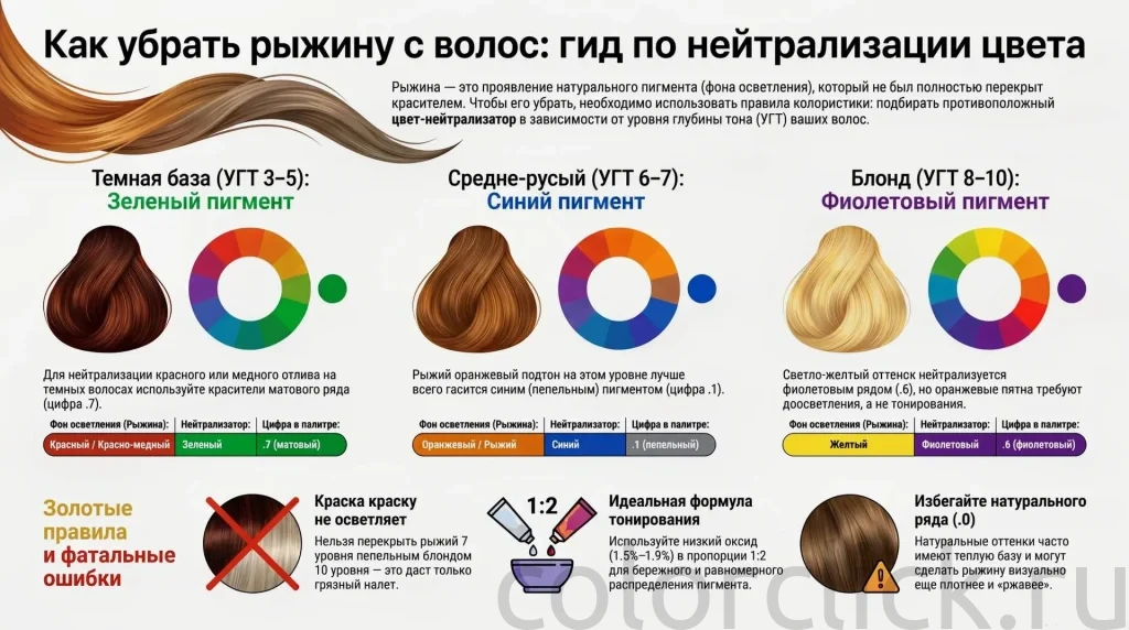 Как убрать рыжину с волос после окрашивания: пошаговые сценарии нейтрализации