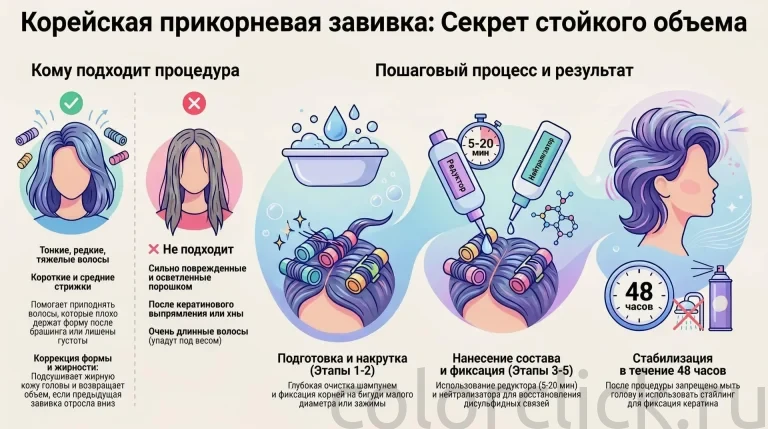 Корейская прикорневая завивка кому подходит и как делается