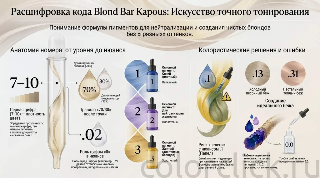 Нумерация blond bar kapous что означают цифры: расшифровка для точного тонирования