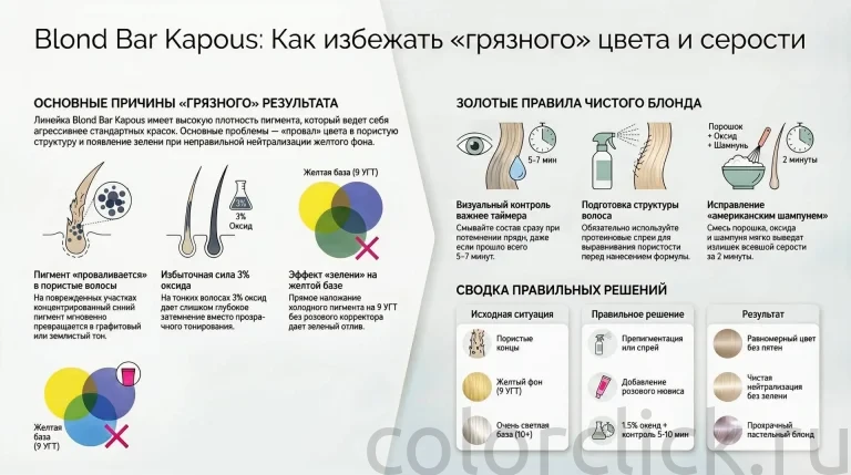 Ошибки при окрашивании blond bar kapous: почему цвет уходит в серость и грязь