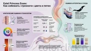 Ошибки при окрашивании princess essex estel: почему получается грязный цвет