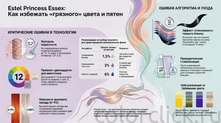 Ошибки при окрашивании princess essex estel: почему получается грязный цвет