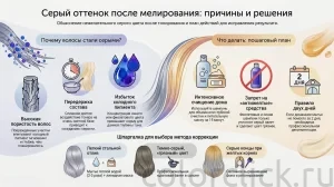 Почему волосы стали серыми после мелирования и тонировки — и что делать?