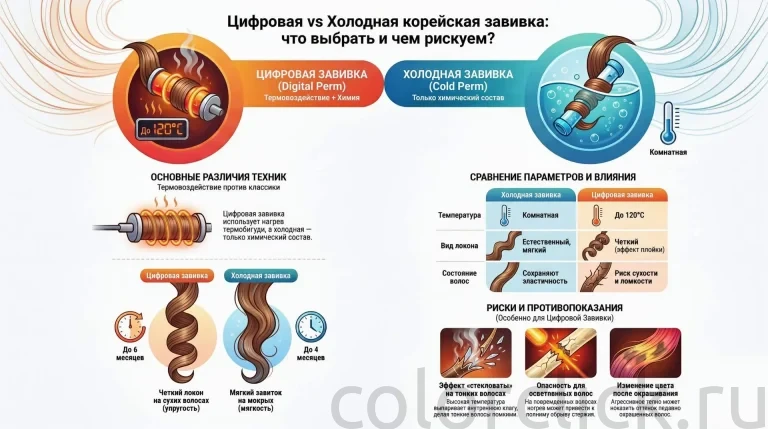 Цифровая корейская завивка риски и отличия от холодной