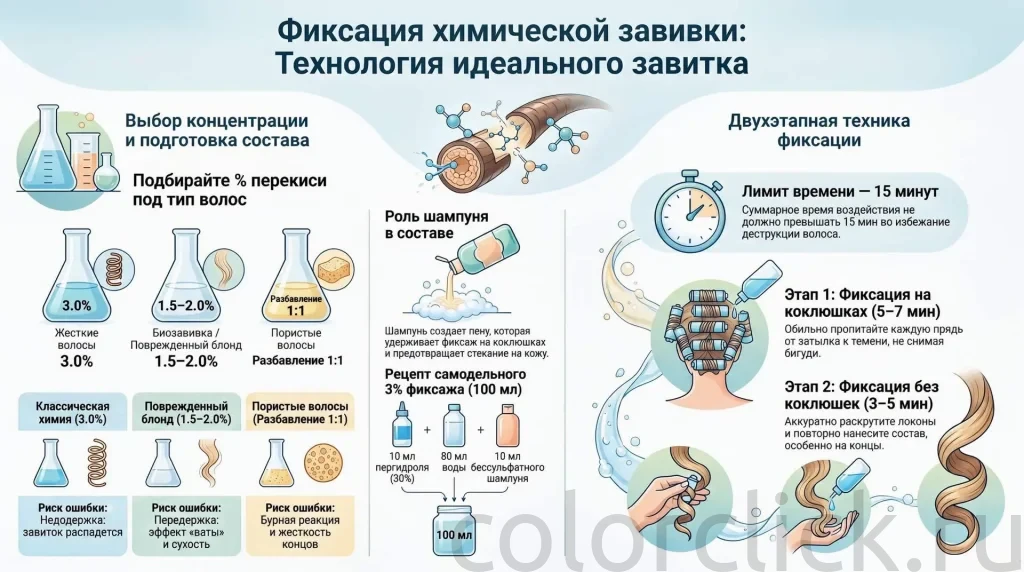 Фиксаж для химической завивки: концентрации, время выдержки и ошибки