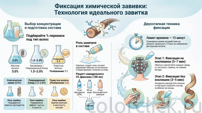 Фиксаж для химической завивки: концентрации, время выдержки и ошибки