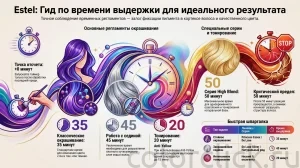 Сколько держать краску на волосах Эстель: время выдержки для разных линеек