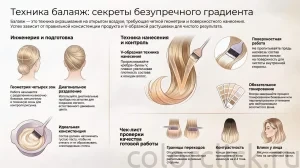 Техника окрашивания балаяж: схемы разделения и контроль чистоты рисунка