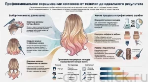 Техника окрашивания кончиков: выбор метода, расчет времени и работа с пористостью