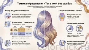 Техника окрашивания тон в тон: профессиональные протоколы и дуальные схемы
