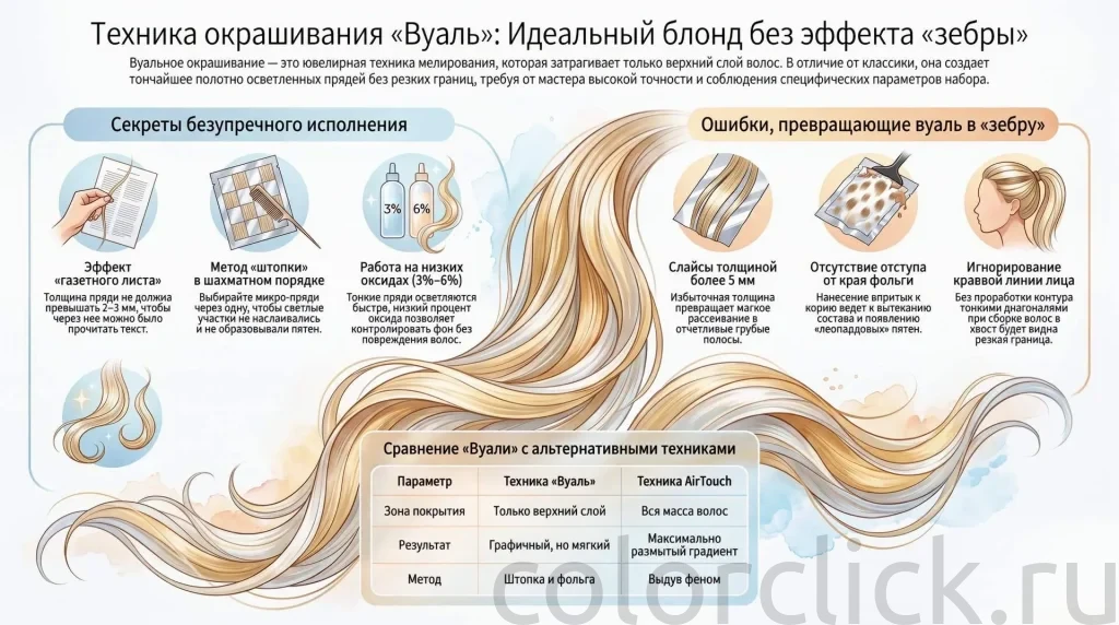 Техника вуаль: как избежать эффекта «зебры» и добиться мягких переливов