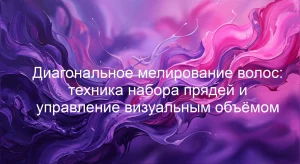 Диагональное мелирование волос: техника набора прядей и управление визуальным объёмом