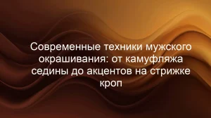 Современные техники мужского окрашивания: от камуфляжа седины до акцентов на стрижке кроп